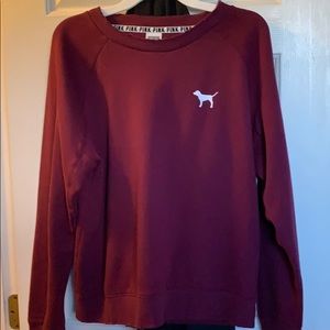 PINK Long Sleeve Hoodless Sweatshirt